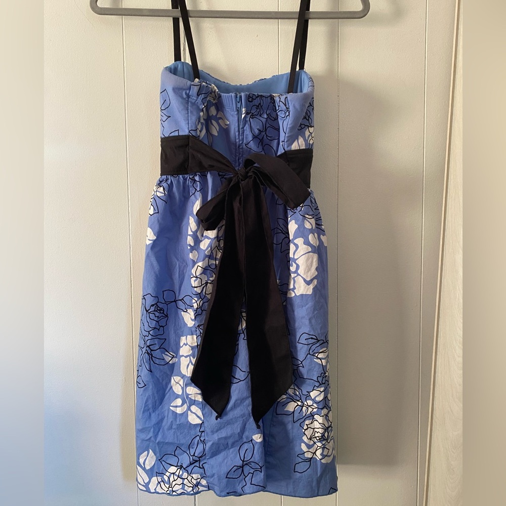 My Michelle Blue and Black Sundress Spaghetti Strap Wedding Guest